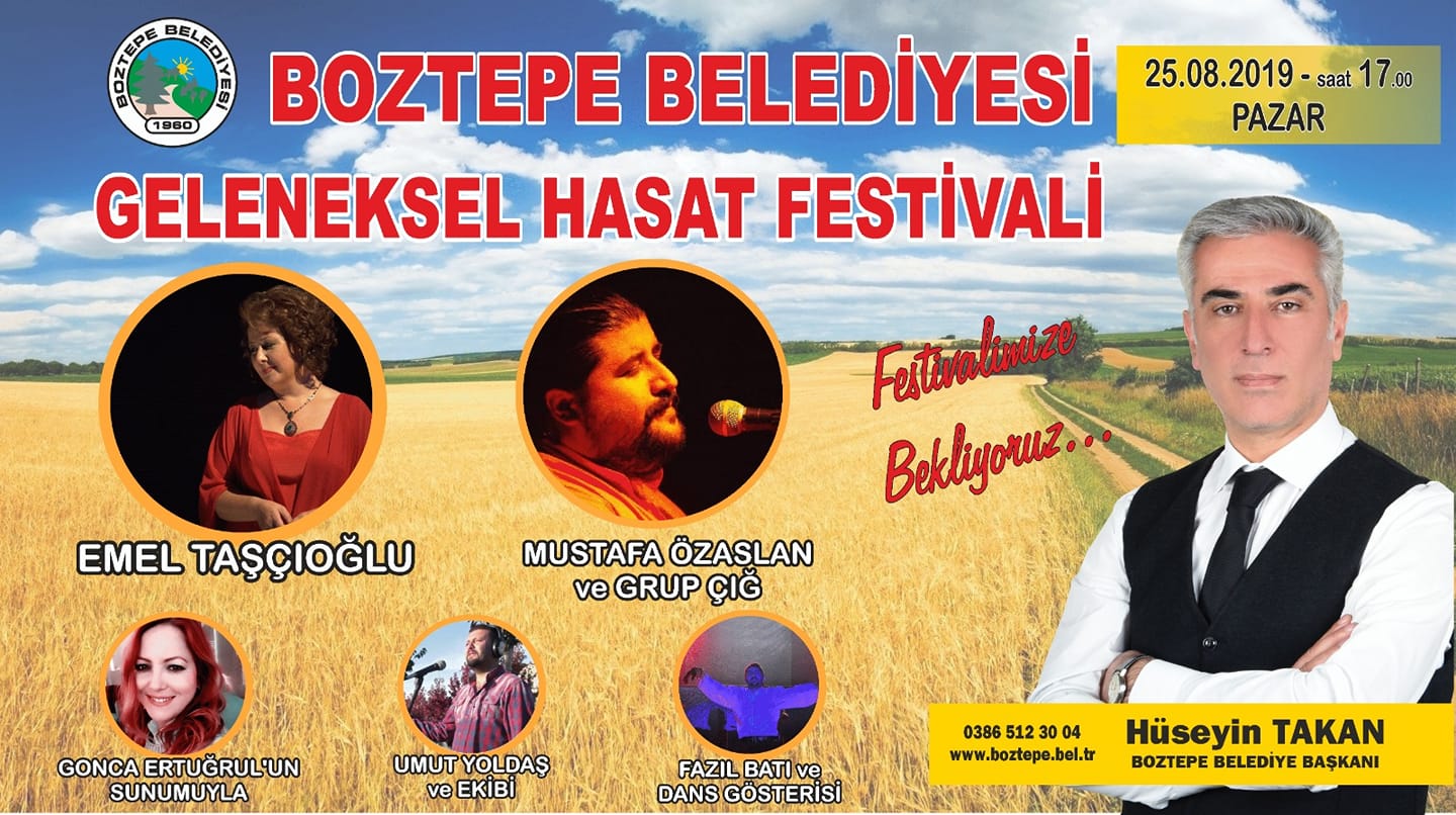 Boztepe’de Hasat Festivali yaşanacak