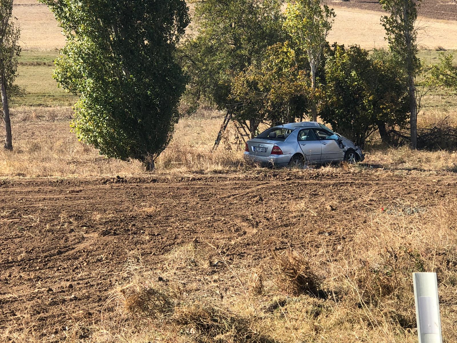 İneğe çarpmamak için manevra yapan otomobil devrildi: 1 ölü, 2 yaralı